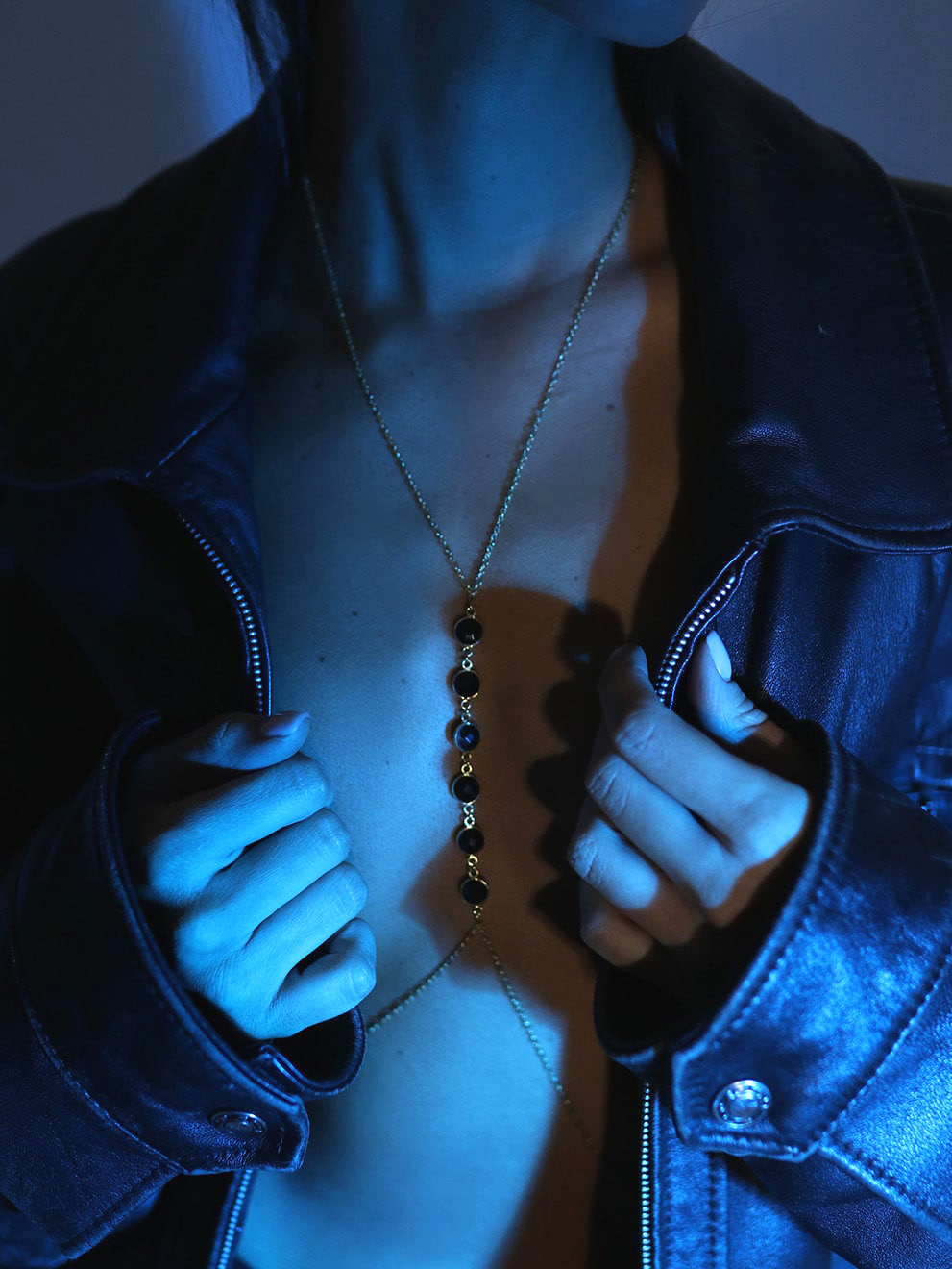 Onyx Body Chain - 4 Elements